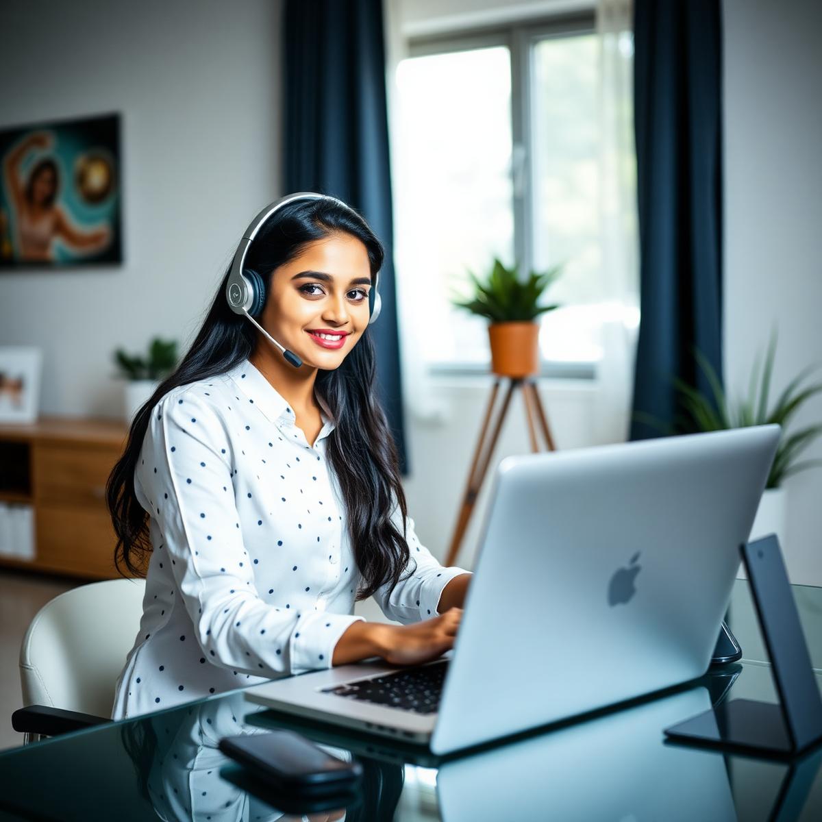 Telecaller working from home